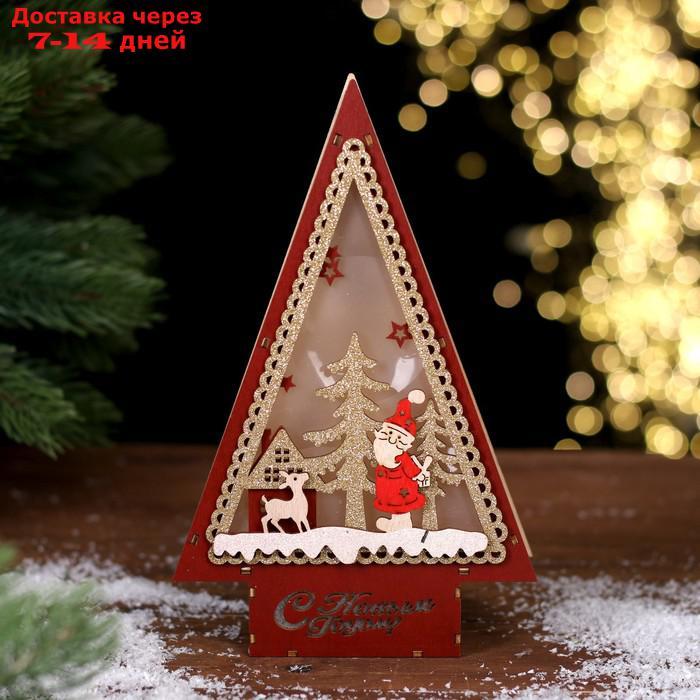 Новогодний декор с подсветкой "С новым годом" 14 × 4 × 22,5 см - фото 1 - id-p220628664