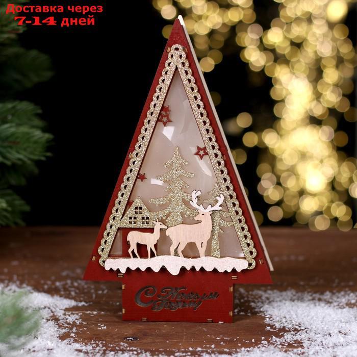 Новогодний декор с подсветкой "С новым годом" 14 × 4 × 22,5 см - фото 1 - id-p220628667