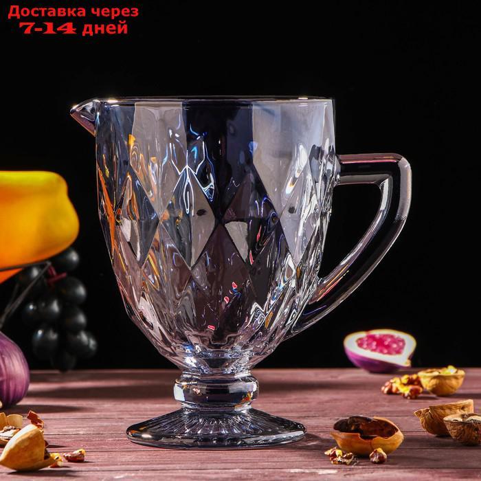 Набор питьевой "Круиз", 7 предметов: кувшин 1,1 л, бокалы 300 мл, цвет серый - фото 2 - id-p220628731