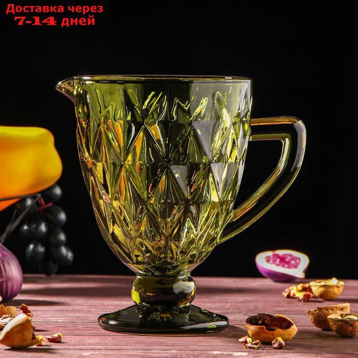 Набор питьевой "Круиз", 7 предметов: кувшин 1,1 л, бокалы 300 мл, цвет зелёный - фото 2 - id-p220628738