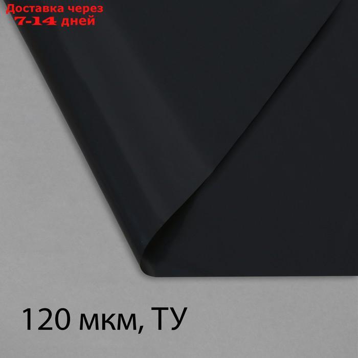 Плёнка полиэтиленовая, техническая, толщина 120 мкм, 3 × 100 м, рукав (1,5 м ×2), чёрная, 2 сорт, Эконом 50 % - фото 1 - id-p220627481