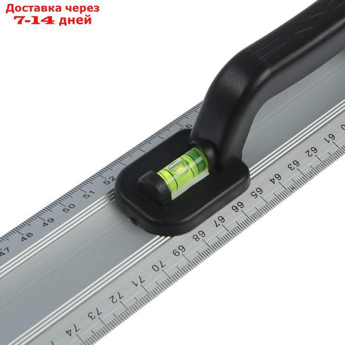 Линейка-уровень TUNDRA, металлическая, пластиковая ручка, 2 глазка, 1200 мм - фото 3 - id-p220627542