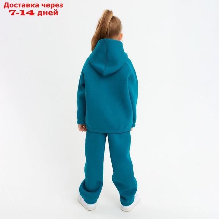 Костюм детский (худи, брюки) MINAKU: Basic Line KIDS, цвет изумруд, рост 104 см - фото 4 - id-p220629068