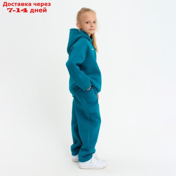 Костюм детский (худи, брюки) MINAKU: Basic Line KIDS, цвет изумруд, рост 104 см - фото 5 - id-p220629068