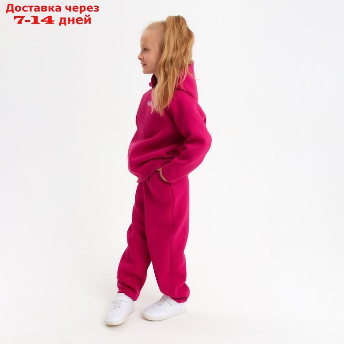 Костюм детский (худи, брюки) MINAKU: Basic Line KIDS цвет фуксия, рост 158 - фото 6 - id-p220629070