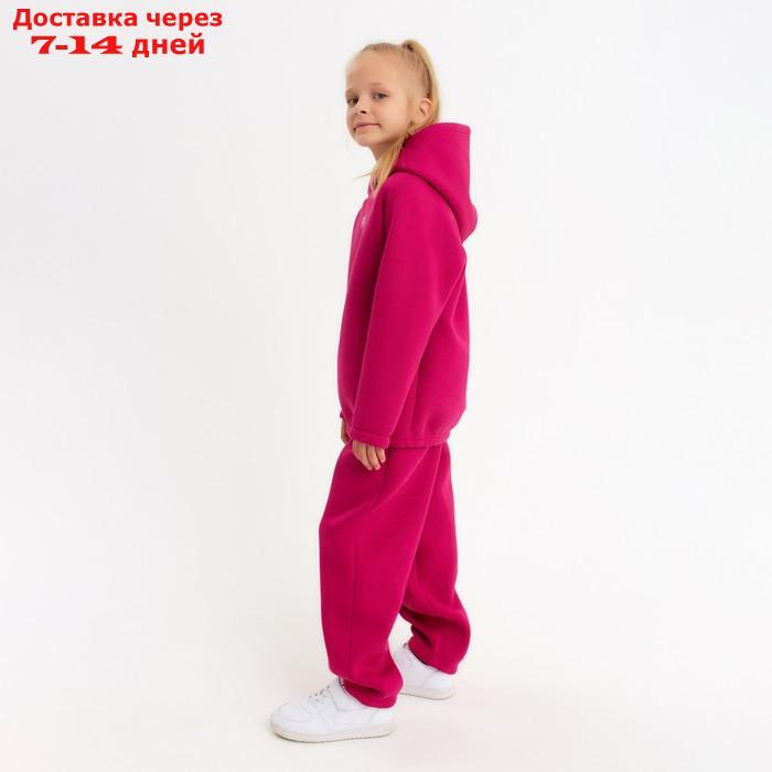 Костюм детский (худи, брюки) MINAKU: Basic Line KIDS цвет фуксия, рост 116 - фото 3 - id-p220629229