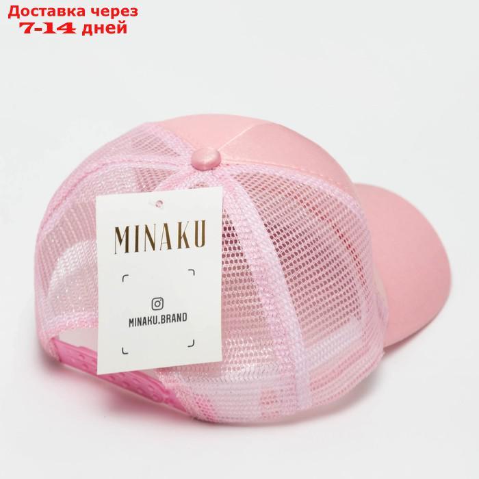 Кепка для девочки "Искра" MINAKU цвет розовый, р-р 54 - фото 4 - id-p220628163
