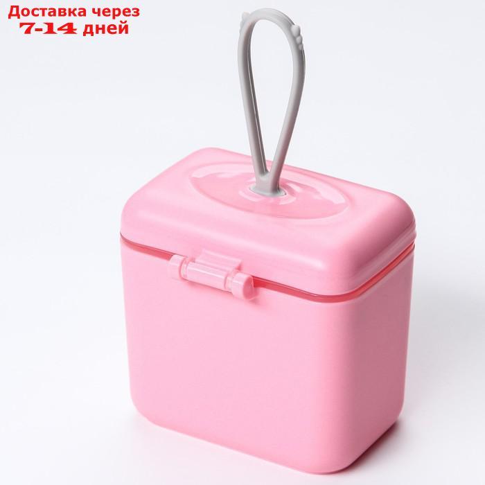 Контейнер для хранения детского питания, с ложкой, цвет розовый - фото 2 - id-p220629521