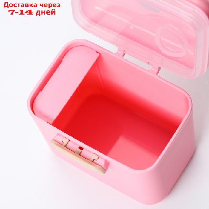 Контейнер для хранения детского питания, с ложкой, цвет розовый - фото 5 - id-p220629521