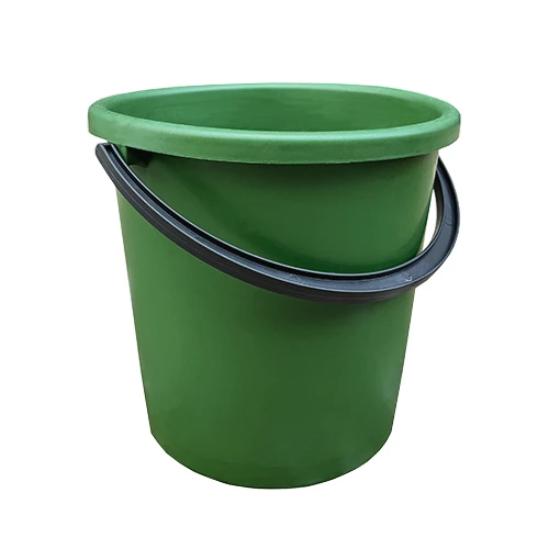 Ведро 10л "ЗИМА", прочный пластик, цвет зеленый (20)