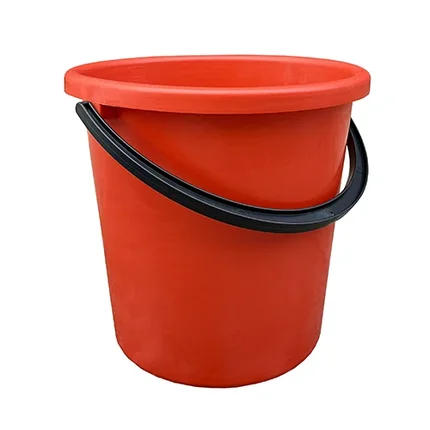Ведро 10л "ЗИМА", прочный пластик, цвет красный (20), фото 2