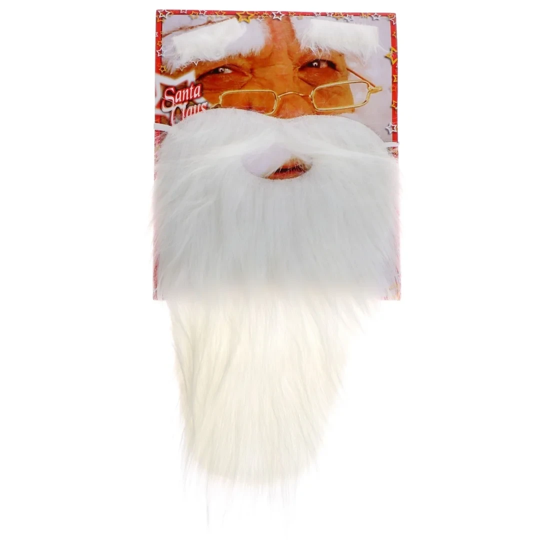 Карнавальная борода «Дед Мороз» с бровями - фото 1 - id-p220667978