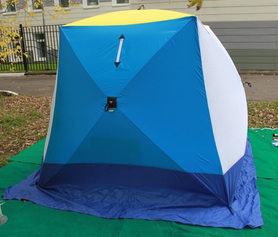 Палатка зимняя СТЭК КУБ 2 трехслойная, дышащая (1.85х1.85х1.85м) - фото 3 - id-p109372340