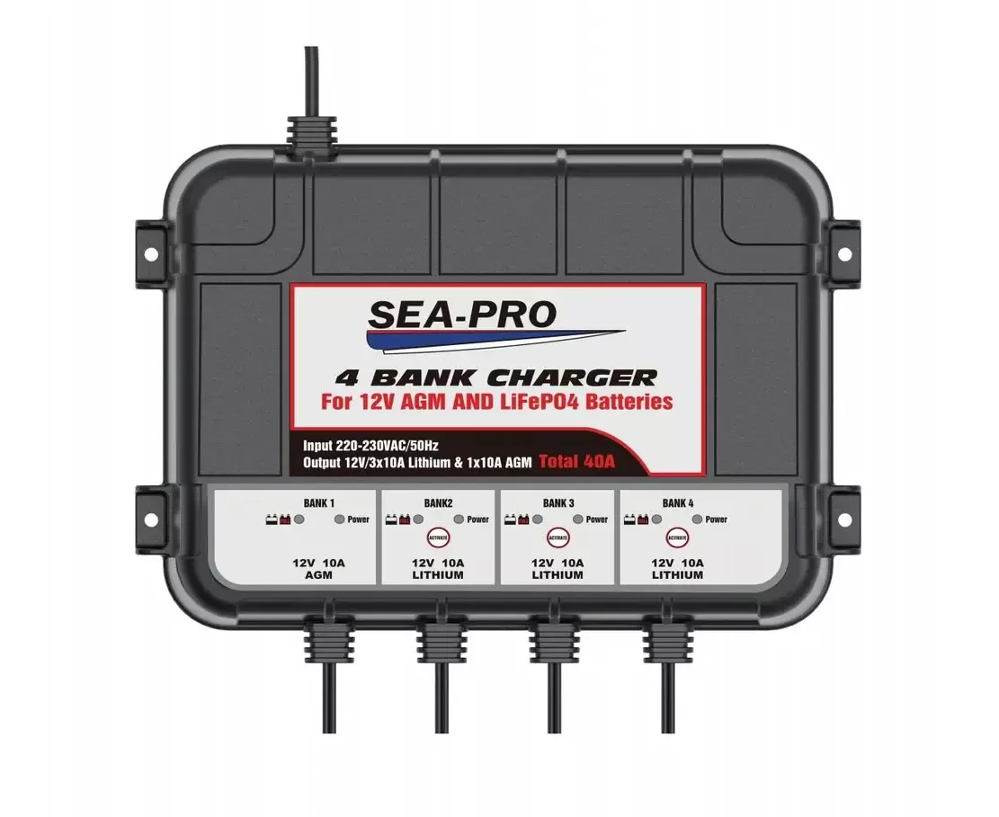 Зарядное устройство Sea-Pro ТЕ4-0273 (1х12В AGM, 3х12В LiFePo4) - фото 1 - id-p213388510