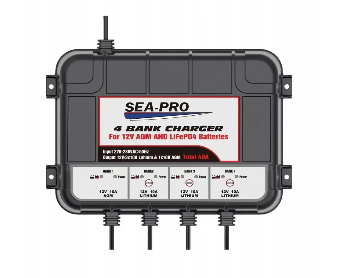 Зарядное устройство Sea-Pro ТЕ4-0273 (1х12В AGM, 3х12В LiFePo4)