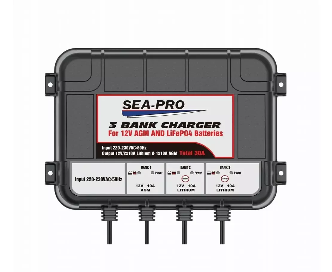 Зарядное устройство Sea-Pro ТЕ4-0286 (1х12В AGM, 2х12В LiFePo4) - фото 1 - id-p213388512