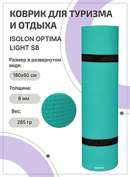Коврик туристический ISOLON Optima Light 1800х600х8 бирюз