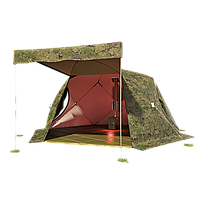 Палатка СТЭК ЧУМ 3 (трехслойная, камуфляж с навесом)