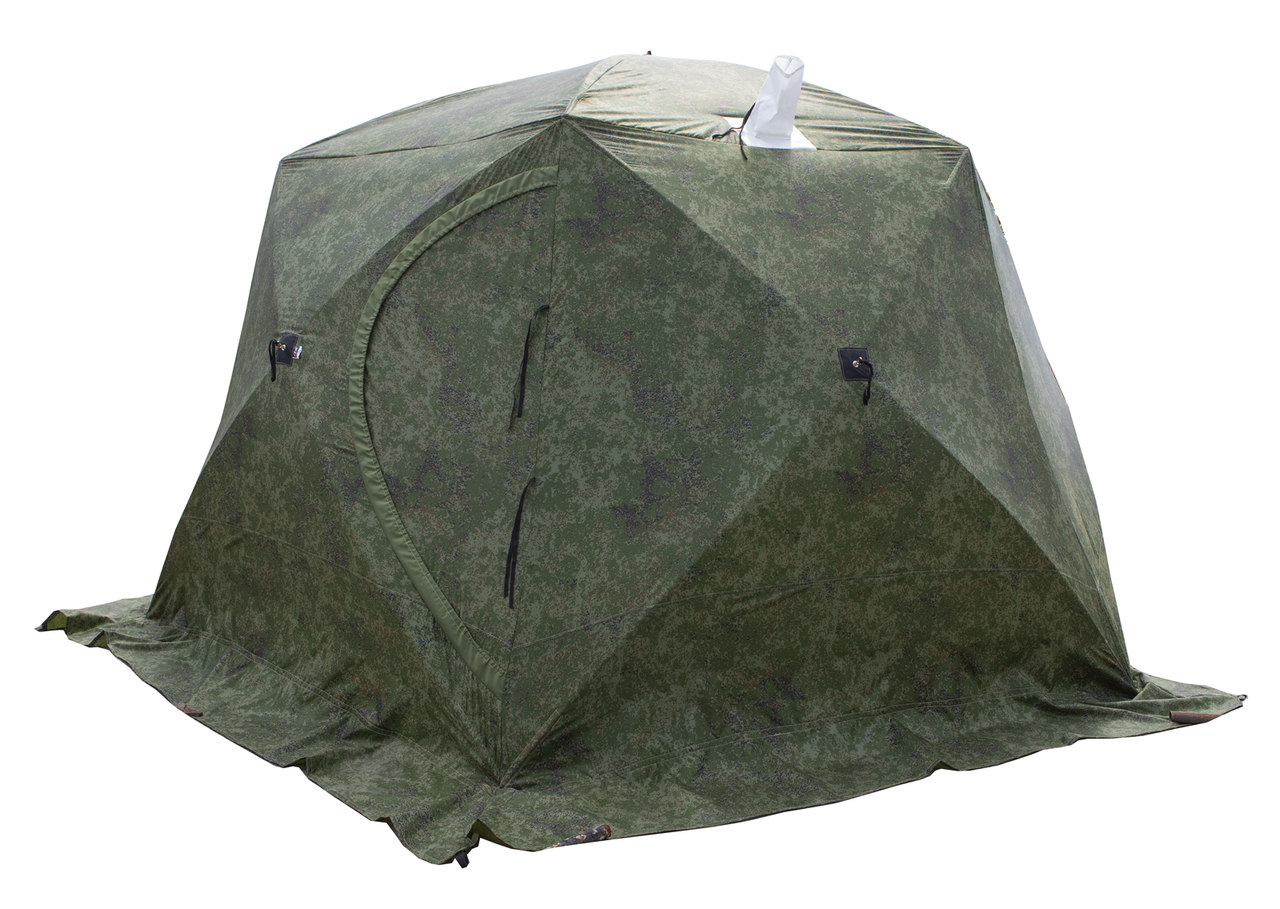 Палатка СТЭК ЧУМ 3 (трехслойная, камуфляж с навесом) - фото 3 - id-p220623222