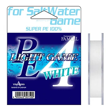 Плетеный шнур Yamatoyo PE Light Game White, #0.25, 150 м, белый