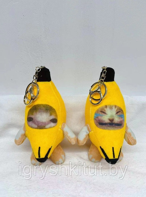 Мягкая игрушка брелок «Котёнок в банане» - фото 1 - id-p220671560