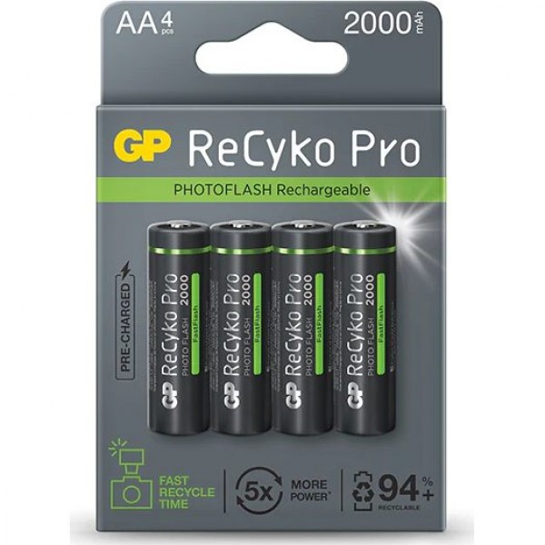 Аккумулятор GP ReCyko Pro 2000mAh AA 4 шт - фото 1 - id-p220579890