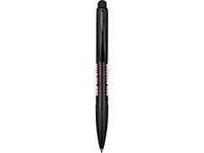 Ручка-стилус шариковая Light, черная с красной подсветкой, фото 2