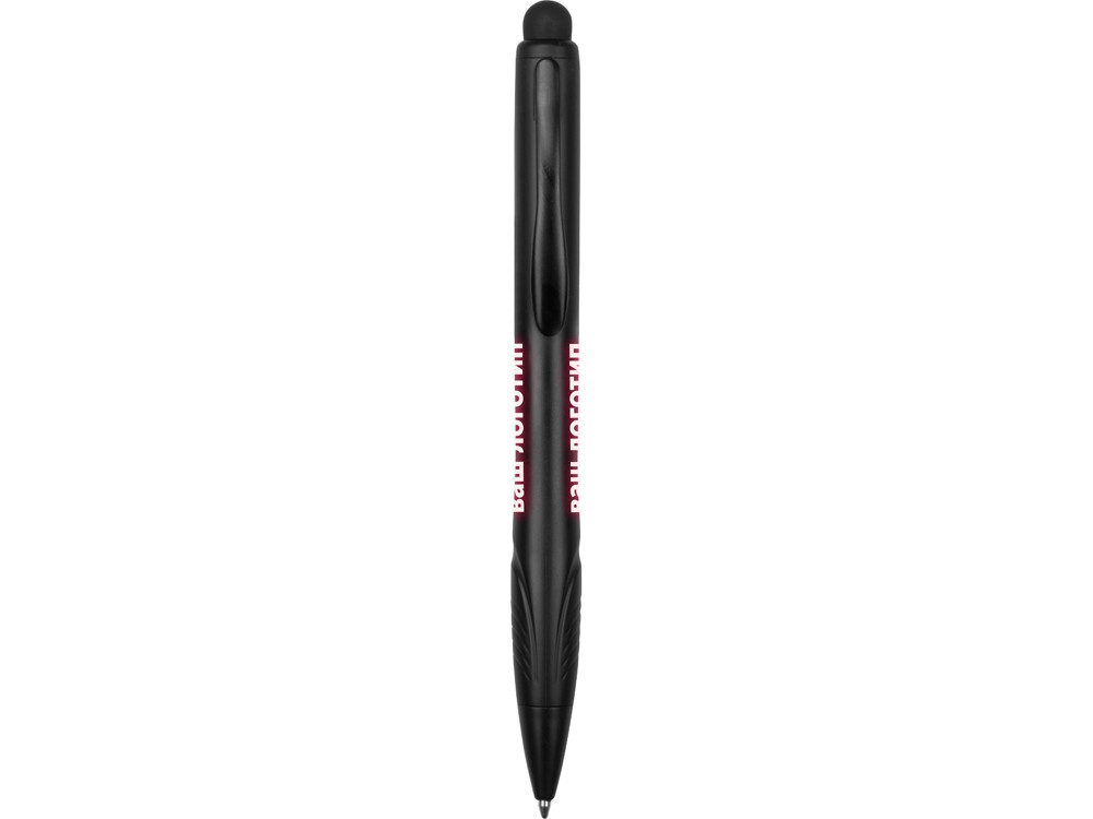 Ручка-стилус шариковая Light, черная с красной подсветкой - фото 4 - id-p220671912