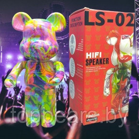 Беспроводная креативная Bluetooth колонка Мишка BEARBRICK LS-02 (Bluetooth колонка, FM-радио, USB, микрофон)