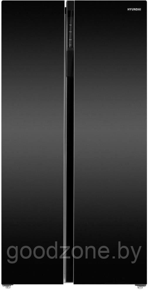 Холодильник side by side Hyundai CS6503FV (черное стекло) - фото 1 - id-p220671504