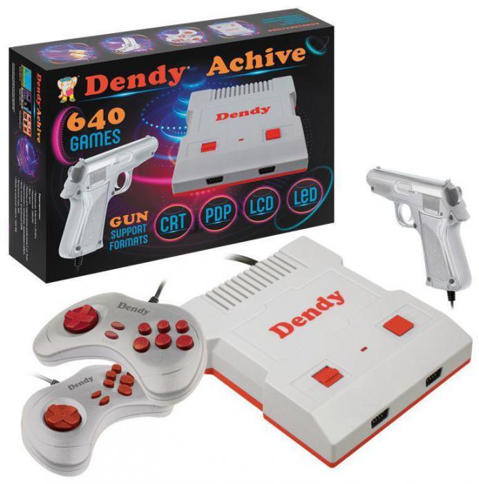 DENDY Achive 640 игр + световой пистолет серая - фото 1 - id-p220672973