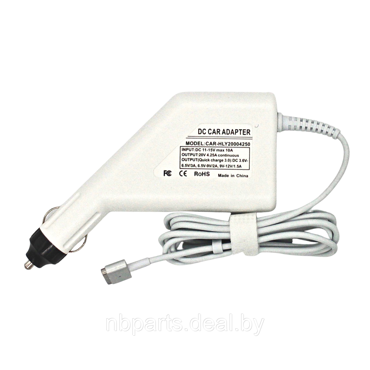 Автомобильное зарядное устройство для ноутбука Apple 85W, 20V 4.25A, Magsafe 2 - фото 1 - id-p111763507