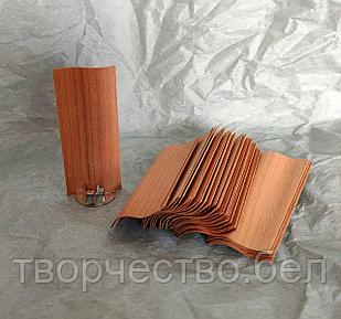 Комплект: Фитиль деревянный "Волна" для свечи 7,5 см + держатель