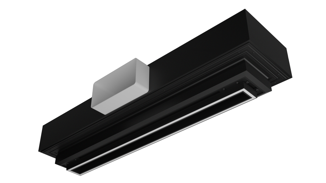 Диф-Луч-1600Ч-2 Вентиляционный диффузор для натяжного потолка, черный - фото 1 - id-p203480951