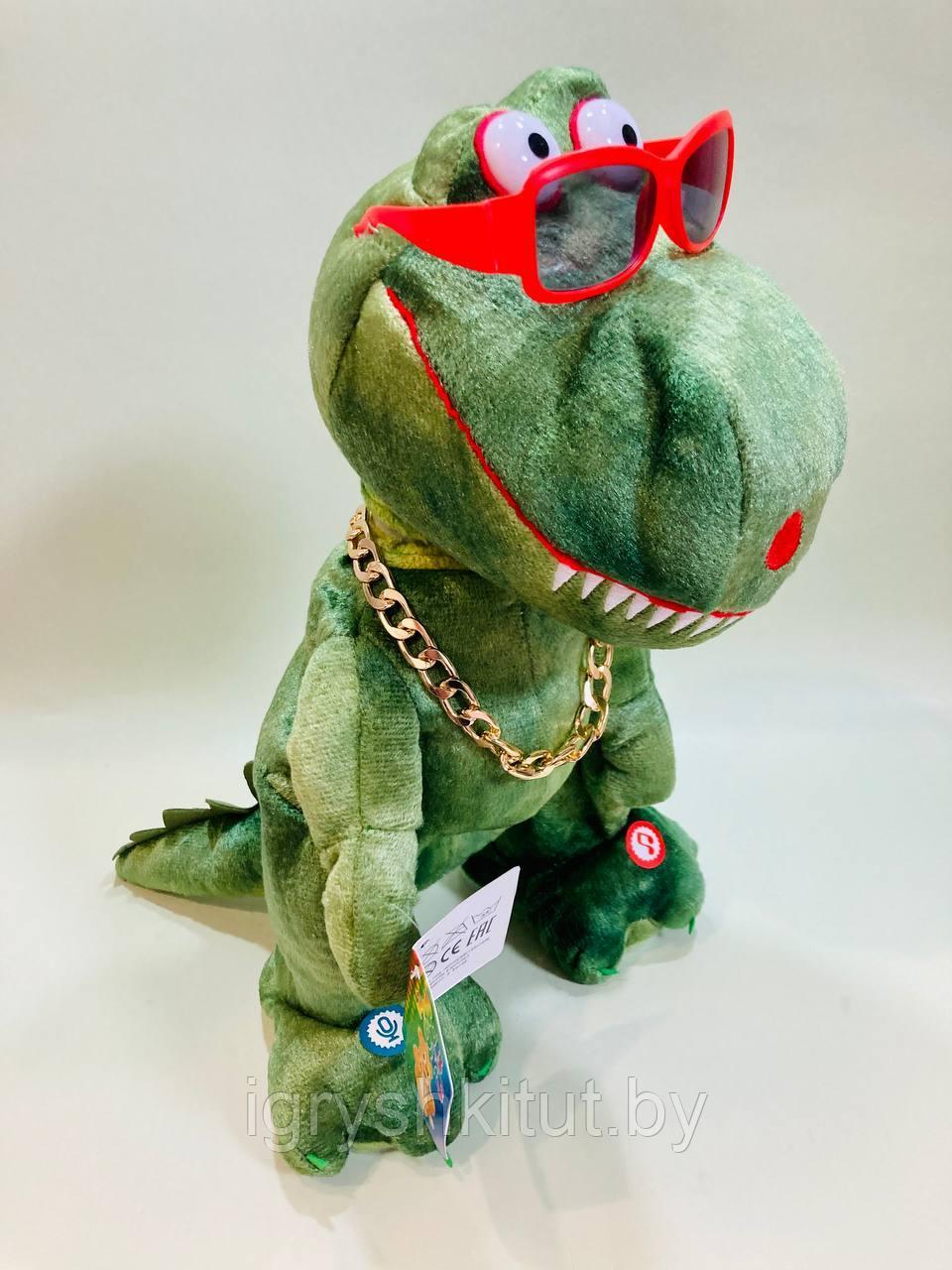 Мягкая игрушка Динозавр, воспроизводит музыку, с функцией записи - фото 2 - id-p220671009