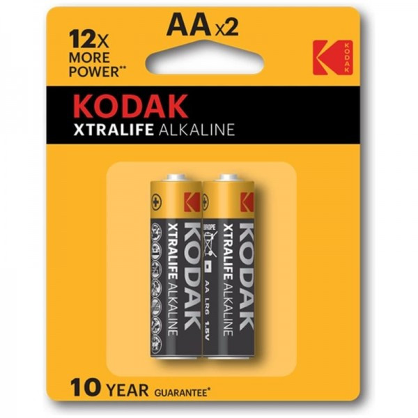 Батарейка Kodak Xtralife Alkaline AA (LR6) 2 шт - фото 1 - id-p211448425