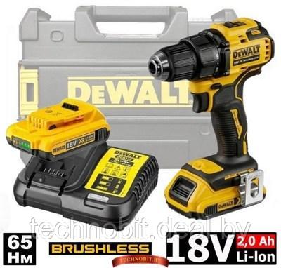 Аккумуляторная дрель-шуруповерт DeWALT DCD708D2T (2 акк 2Aч, Li-Ion, 18В, 65 Нм, бесщет.) - фото 1 - id-p165490234