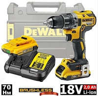 Аккумуляторная дрель-шуруповерт DeWALT DCD791D2 (2 акк 2Aч, Li-Ion, 18В, 70 Нм, бесщет.)