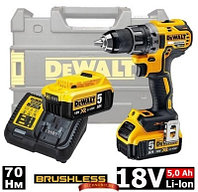 Аккумуляторная дрель-шуруповерт DeWALT DCD791P2 (2 акк 5Aч, Li-Ion, 18В, 70 Нм, бесщет.)