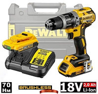 Ударная аккумуляторная дрель-шуруповерт DeWALT DCD796D2 (2 акк 2Aч, Li-Ion, 18В, 70 Нм, бесщет.)