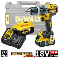 Ударная аккумуляторная дрель-шуруповерт DeWALT DCD796P2 (2 акк 5 Aч, Li-Ion, 18В, 70 Нм, бесщет.)