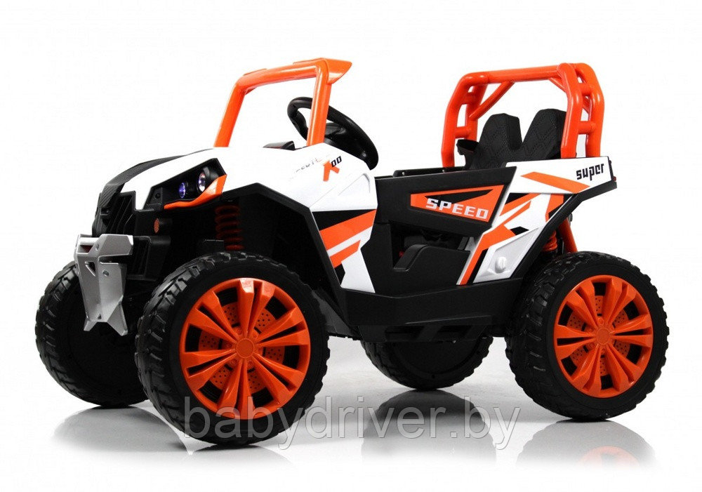 Детский электромобиль RiverToys F888FF (оранжевый) Функция качалки