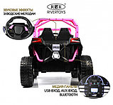 Детский электромобиль RiverToys F888FF (розовый) Функция качалки, фото 3