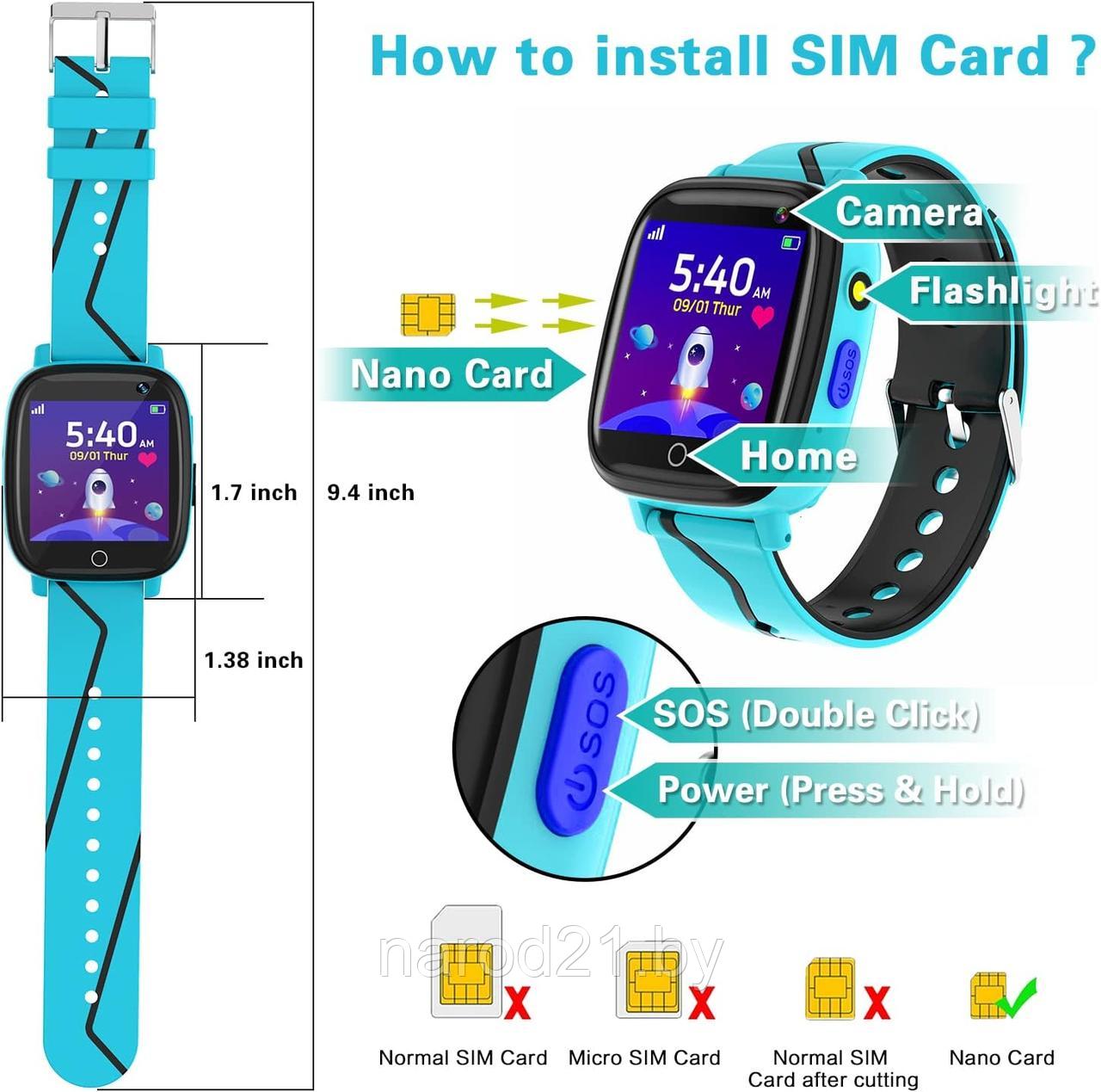 Детские умные часы с GPS Profit G-Shok Q20 с камерой и магнитной зарядкой - фото 2 - id-p117441808