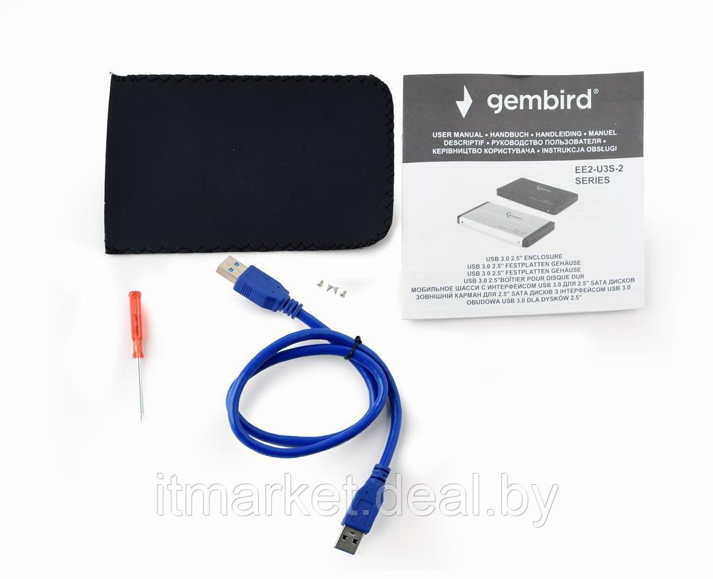 Бокс для внешнего подключения HDD Gembird EE2-U3S-2 (2.5"hdd SATA, USB3.0, black) - фото 4 - id-p220685739