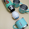 УЦЕНКА  Термос Мишка с тремя кружками Vacuum set / Подарочный набор с вакуумной изоляцией / 500 мл., фото 3