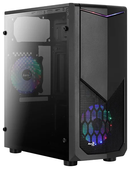 Корпус Aerocool Tomahawk A Black (ATX, Window, без БП) - фото 1 - id-p220695403