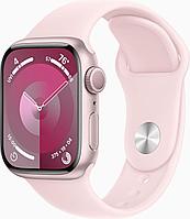 Смарт-часы Apple Watch Series 9 A2978 41мм OLED корп.розовый Sport Band рем.светло-розовый разм.брасл.:S/M