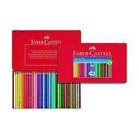 Карандаши 36 цветов Faber-Castell GRIP 2001 трёхгранные, в металлической коробке