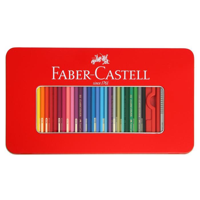 Карандаши 60 цвета Faber-Castell "Замок", шестигранный корпус, 2 чернографитных карандаша , с ластиком и - фото 3 - id-p220696375